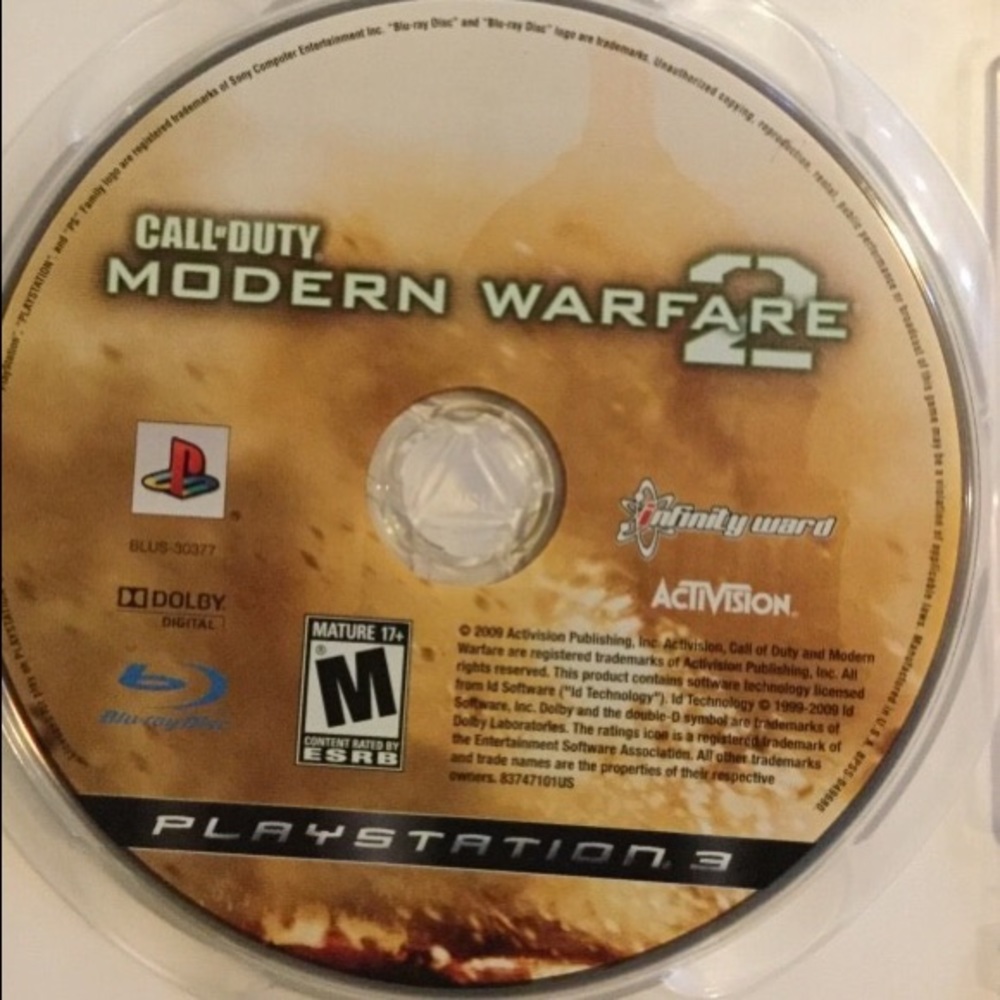 Call of duty modern warfare ps3 game